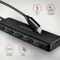 AXAGON HUE-C1C USB-C hub 4x USB-A 5Gbps 19 cm kábel #2