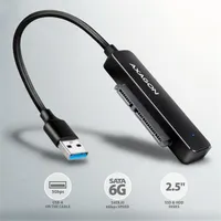 AXAGON ADSA-FP2A Slim USB-A 5Gbps SATA 2,5" SSD HDD adapter 20 cm fekete #2