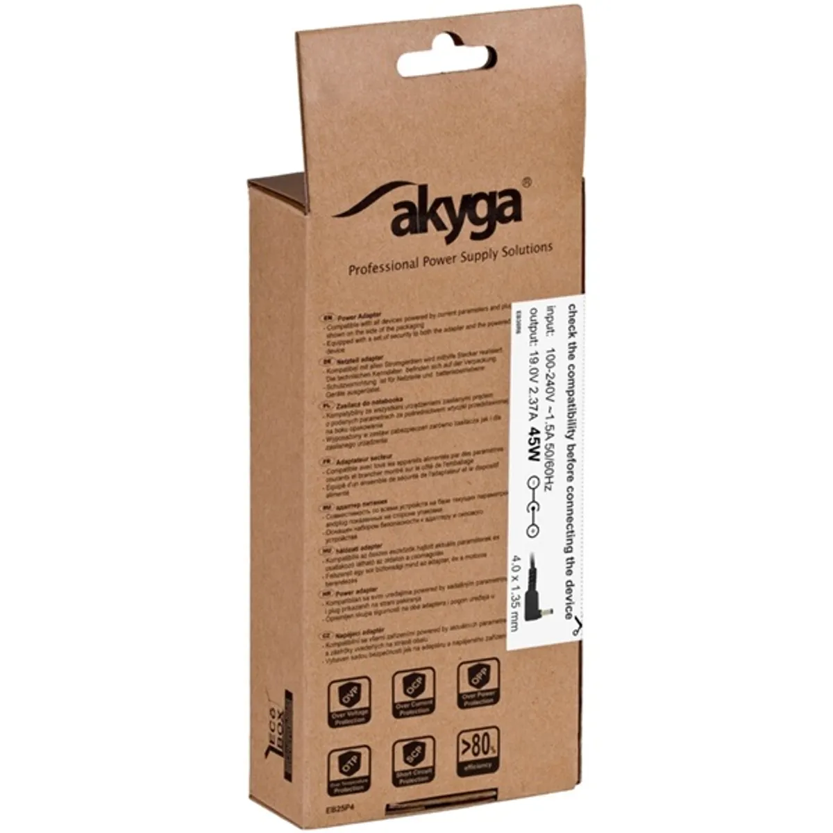 AKYGA AK-ND-54 Notebook töltő ASUS 19V 2.37A 45W 4.0x1.35 mm 1.2m #5
