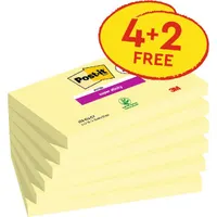 Post-it 7100259448 Super Sticky 655-SSCY 76x127mm 90 lap Öntapadós Jegyzettömb kanárisárga #2