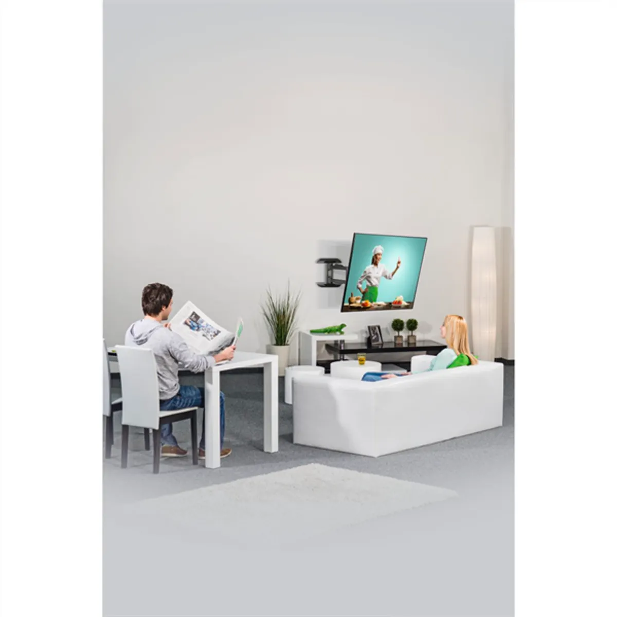Hama 00220834 FITV Fekete Fali konzol 32"-65" 1 db 35 kg 180 fok #5