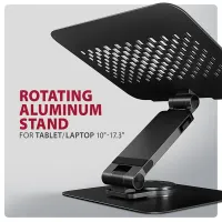Axagon STND-LRB laptopállvány 360° forgatás, dupla zsanér, kihúzható kar, fekete, 10–17.3" készülékekhez #2