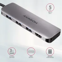Axagon HMC-HCR3A 5in1 USB-C hub 3x USB-A, HDMI, SD és microSD olvasó, 20 cm kábel #2
