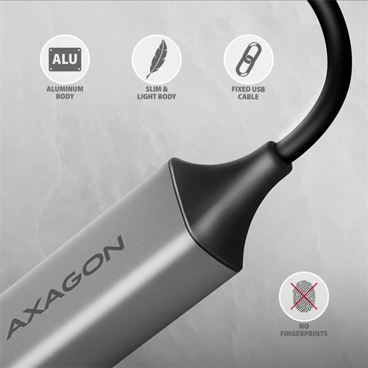 Axagon ADE-TXCA Type-A és Type-C USB 3.2 Gigabit Ethernet adapter 15 cm ezüst RJ45 USB 3.2 A USB 3.2 C #5