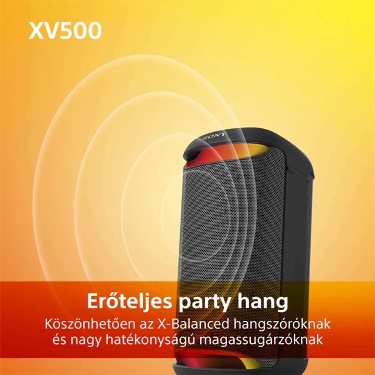 Sony SRSXV500B.CEL HighPower hordozható Bluetooth hangszóró 25 óra IPX4 #5
