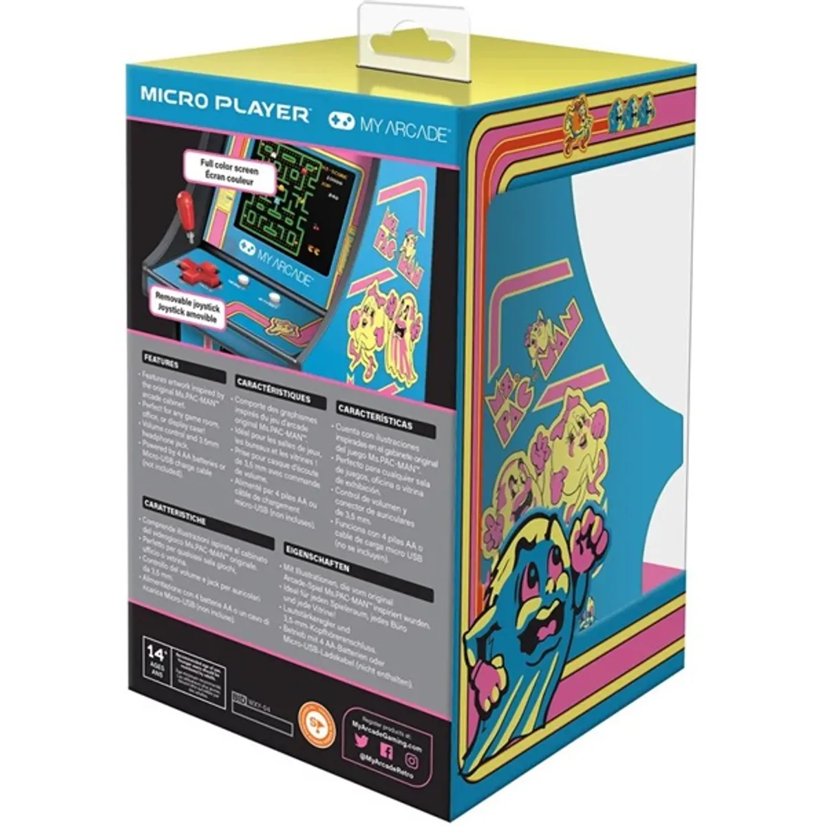 My Arcade DGUNL-3230 Ms. Pac-Man Micro Player 2.75" kijelző, kivehető joystick #5