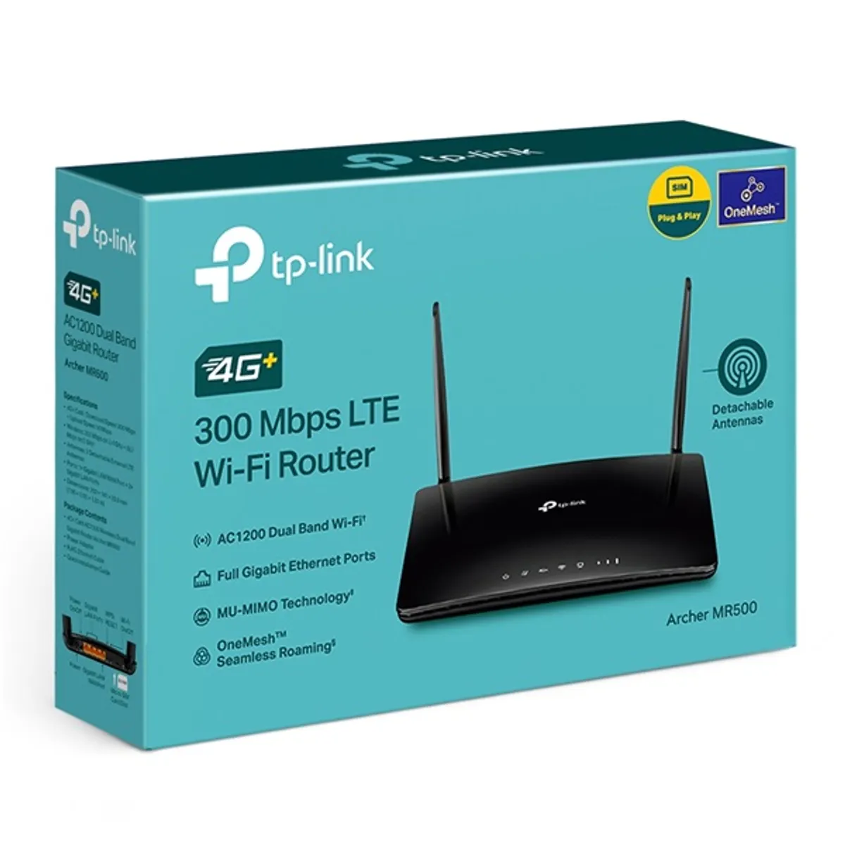 TP-LINK ARCHER MR500 Archer MR500 4G LTE router SIM-kártyát fogad 1x WAN 3x LAN 867 és 300 Mbps 802.11ac IPv6 cserélhető antenna #8