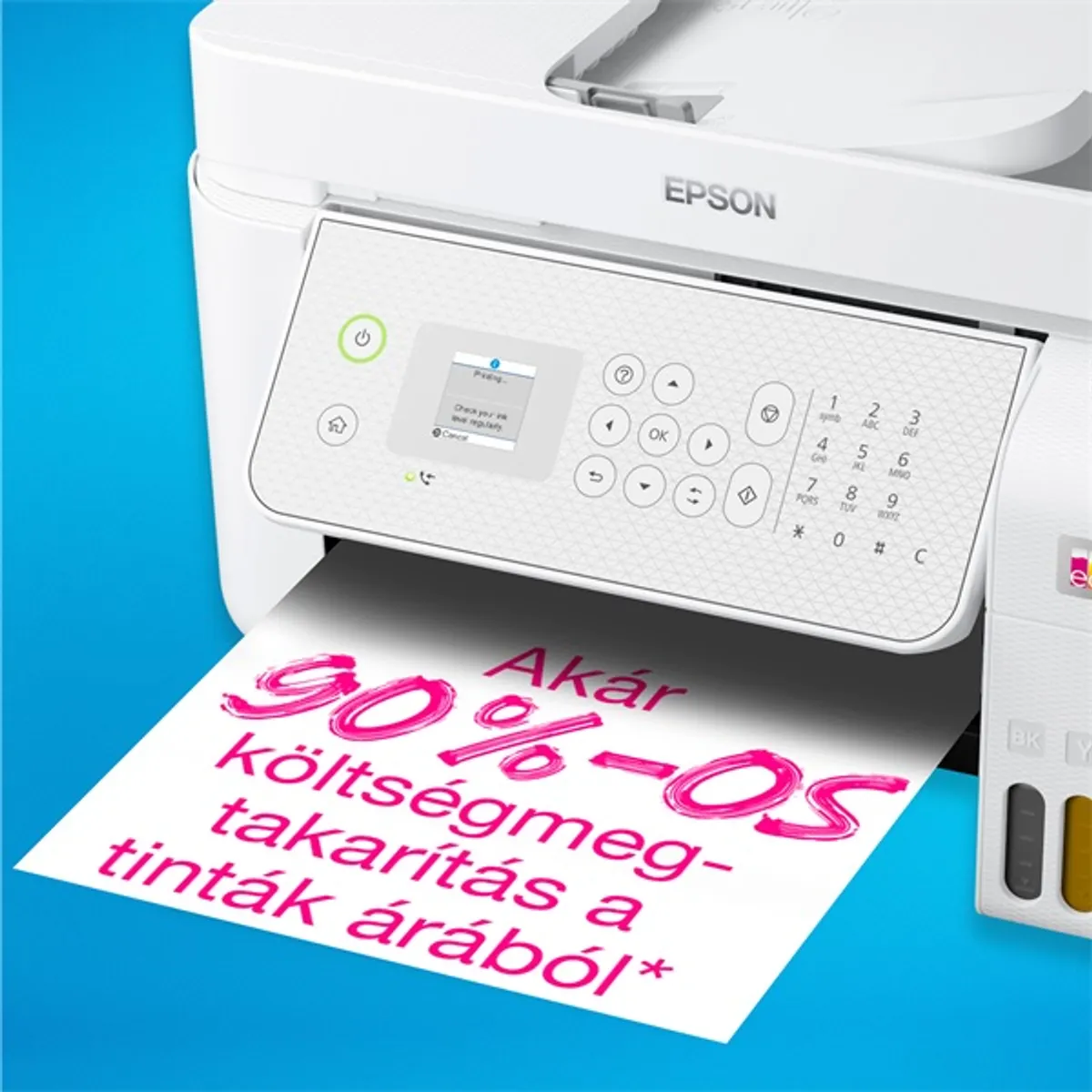 Epson C11CJ65413 EcoTank L5316 4 színű tintasugaras 5760x1440 DPI 15 oldal percenként színes 33 oldal percenként fekete-fehér Wi-Fi, fax #7