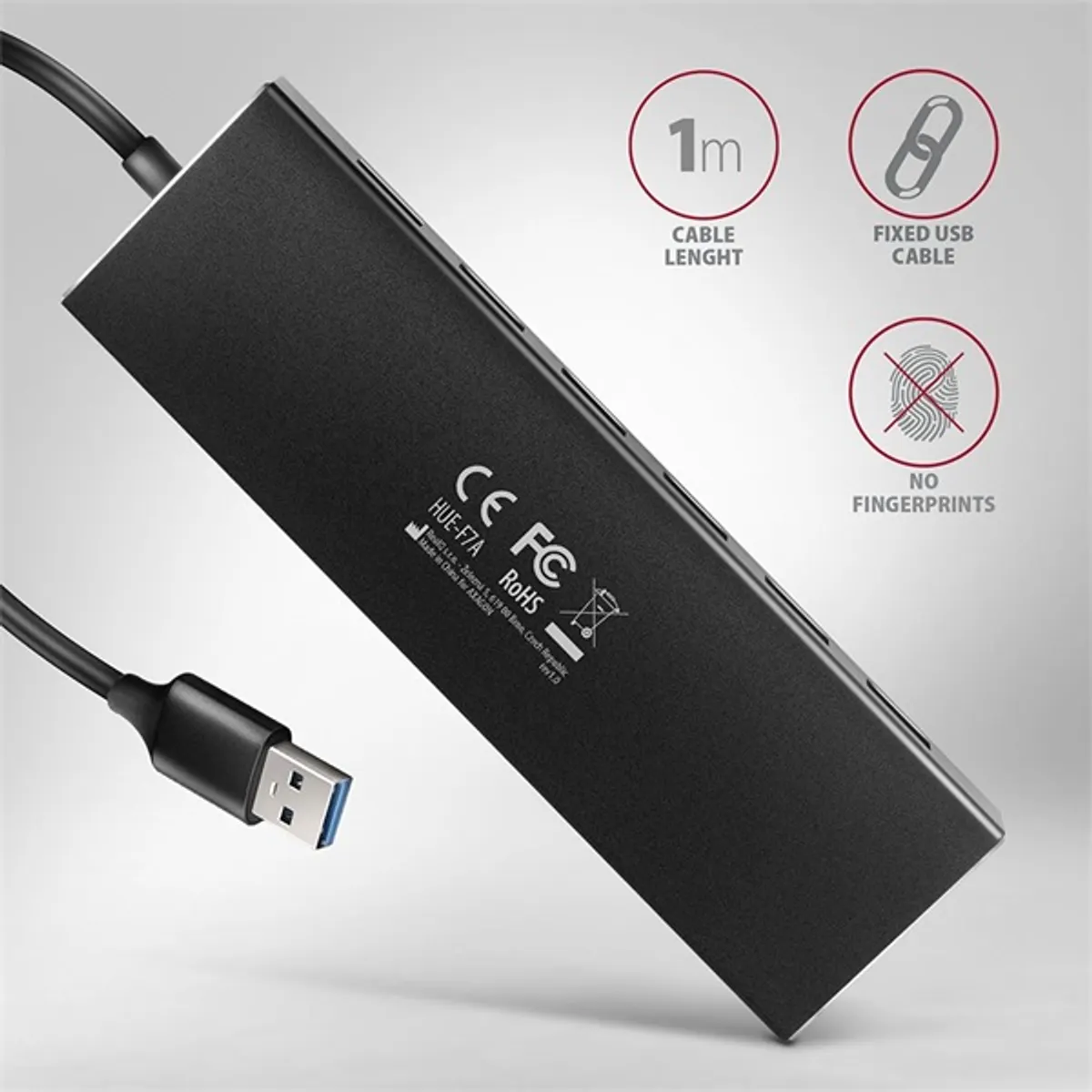 AXAGON HUE-F7A usb hub 6-portos usb 3.0 fekete #6