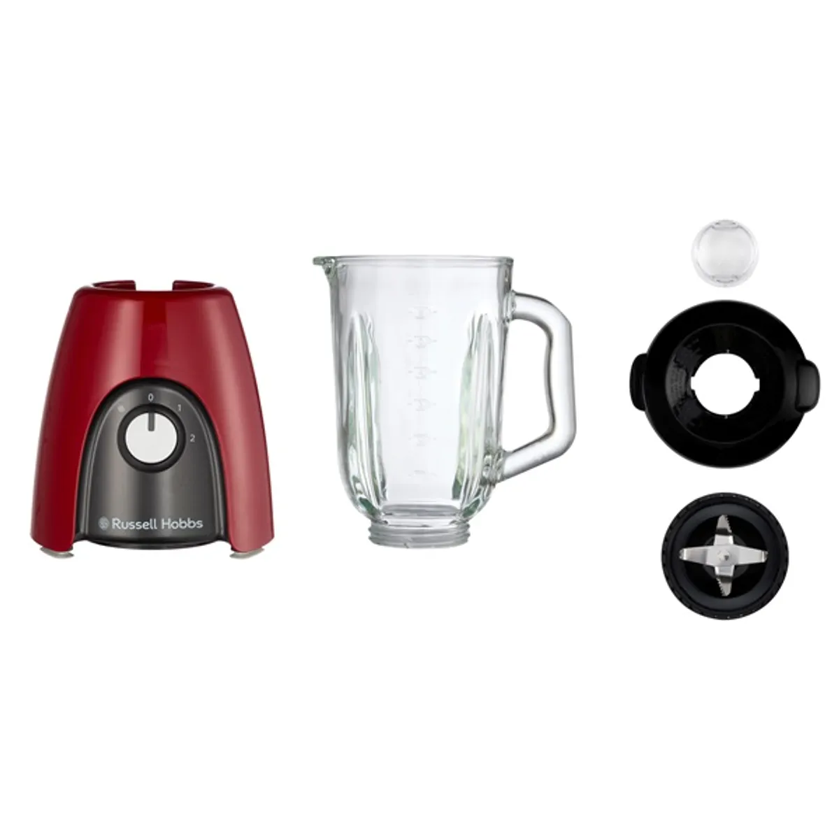 Russell Hobbs 25195026001 RH Desire Red 1,50 l üvegkehely 4 irányú pengék 650 W 2 sebességfokozat pulzáló #3