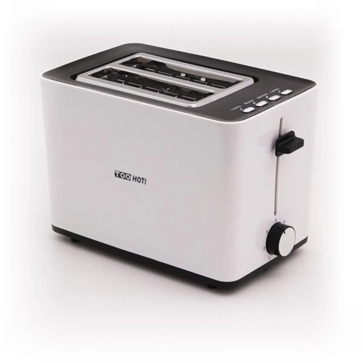 TOO TO-2SL106W-850W kenyérpirító fehér 2 szelet 850 W automata középre helyezés morzsatálca #1