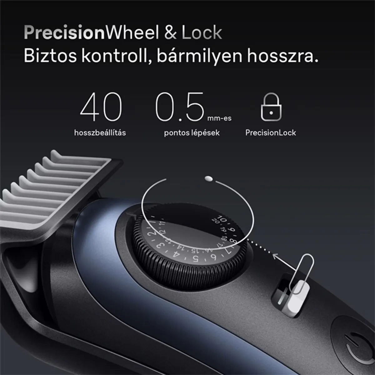 Braun 10AS490181 BT 7540 szakállvágó 40 hosszbeállítás 0,5-20 mm Precíziós vágó Li-ion akku 120 perc üzemidő 90 perc töltés vízálló #2