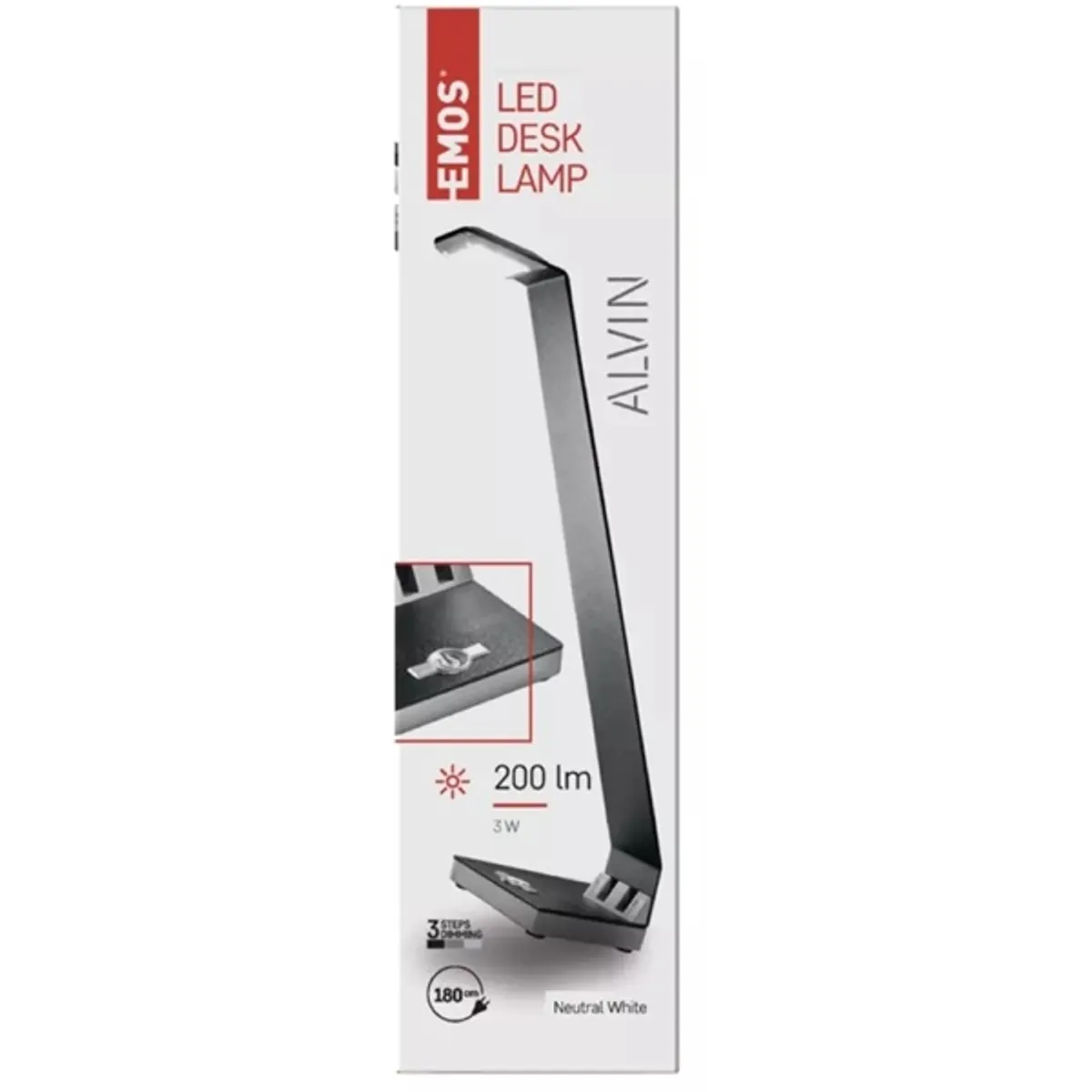 Emos Z7607B Alvin LED asztali lámpa 200 lm 4000 K fekete #3