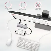 Axagon HMC-HCR3A 5in1 USB-C hub 3x USB-A, HDMI, SD és microSD olvasó, 20 cm kábel #5