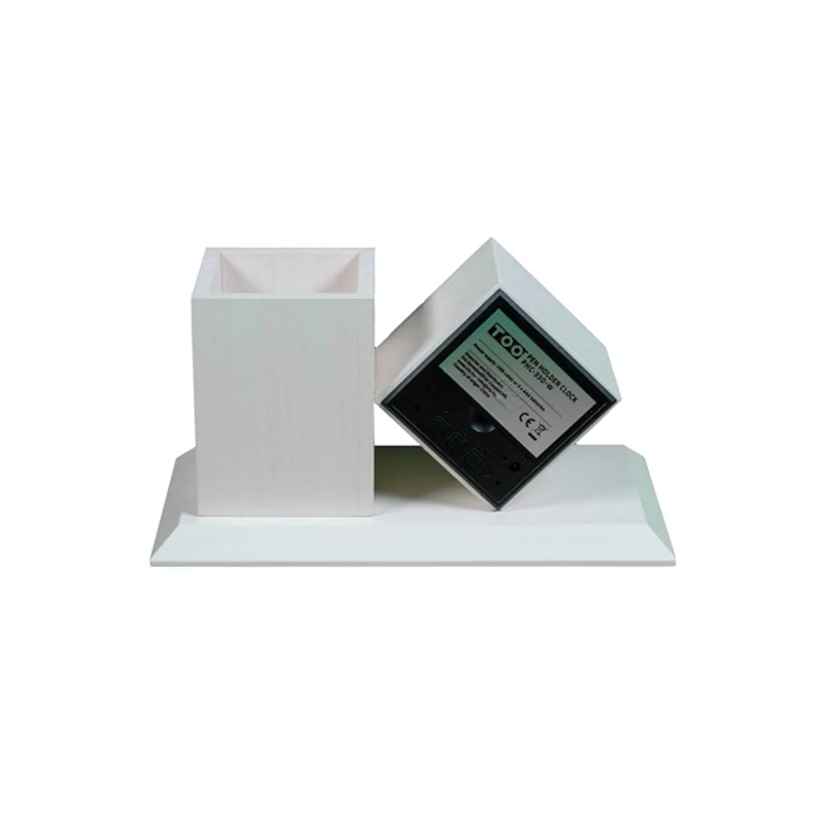 TOO PHC-330-W digitális óra írószertartóval fehér #2
