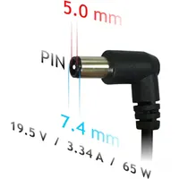 AKYGA AK-ND-05 Notebook hálózati töltő 65W 19.5V 3.34A 7.4x5.0 mm pin 120 cm fekete #3