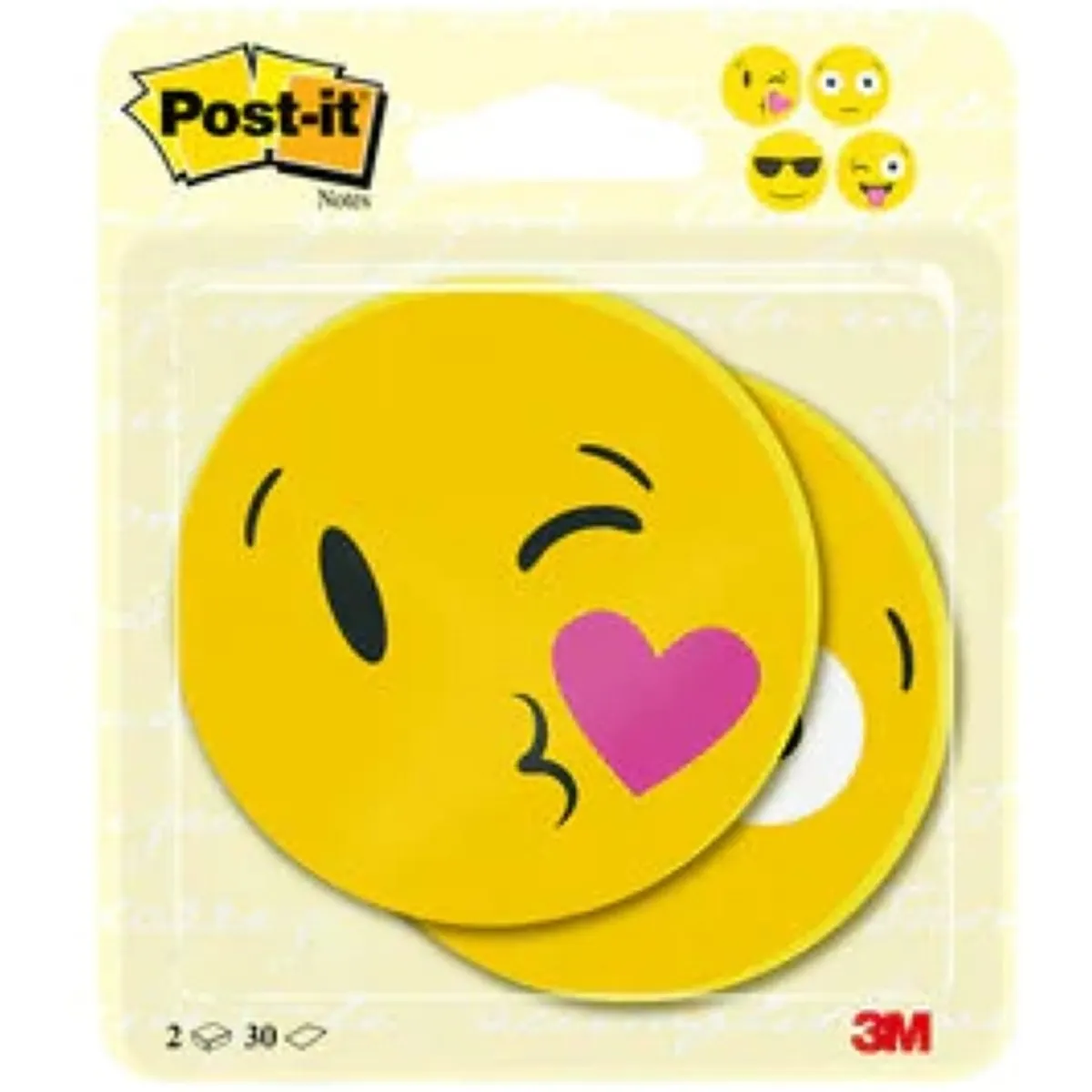 Post-IT 7100236592 emoji mintájú 70x70mm öntapadós jegyzettömb 2x30lap PEFC #1
