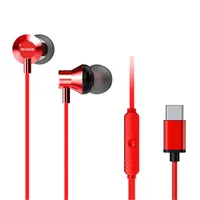 AIWA ESTM-50USB-C/RD ESTM-50USB-C piros 120 cm USB-C kompatibilis eszközök beépített mikrofon kábelbe épített távirányító 10 mm 16 ohm 105 dB