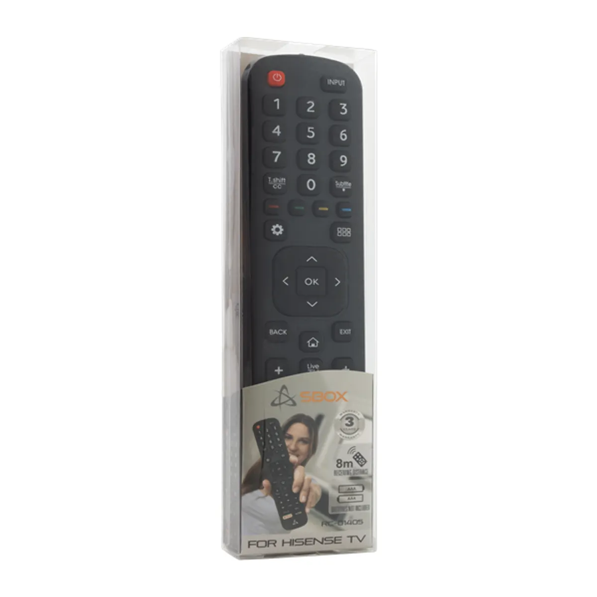 SBOX RC-01405 Hisense TV távirányító Fekete #2