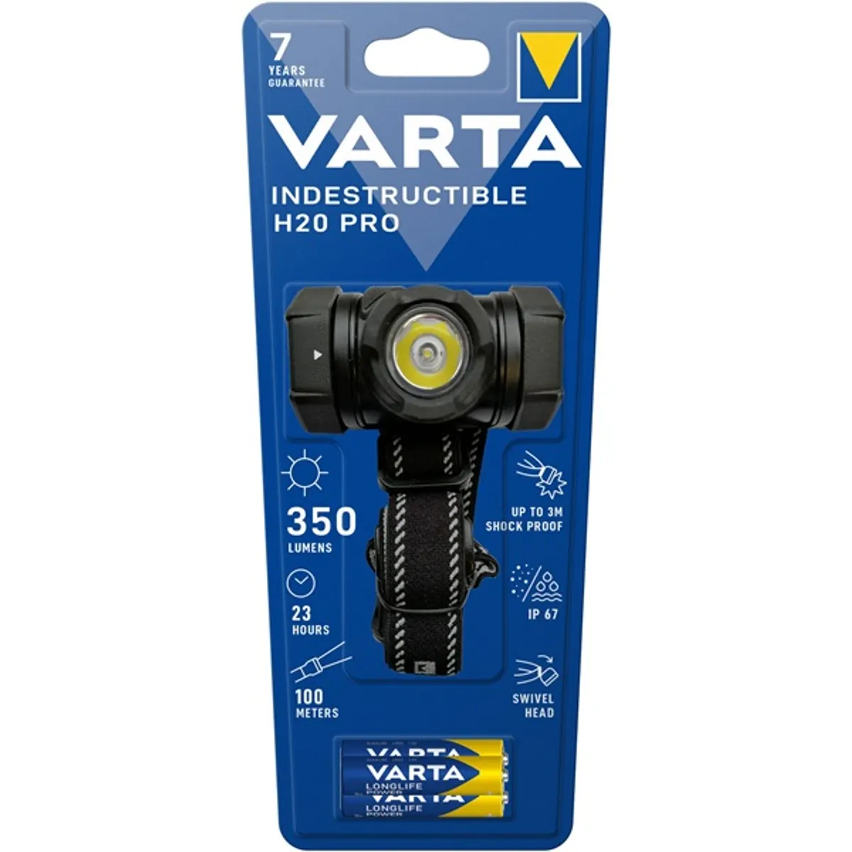 VARTA 17732101421 Indestructible H20 Pro 350lm LED IP67 IK08 forgatható fej 3AAA #3