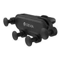 Devia ST359781 univerzális szellőzőrácsba illeszthető autós telefontartó ABS fekete 360 fokban forgatható gravitációs zárszerkezet #3