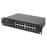 DIGITUS DN-80115 16-portos gigabit Ethernet switch 10" rack, 1U, nem menedzselhető, 100-240V