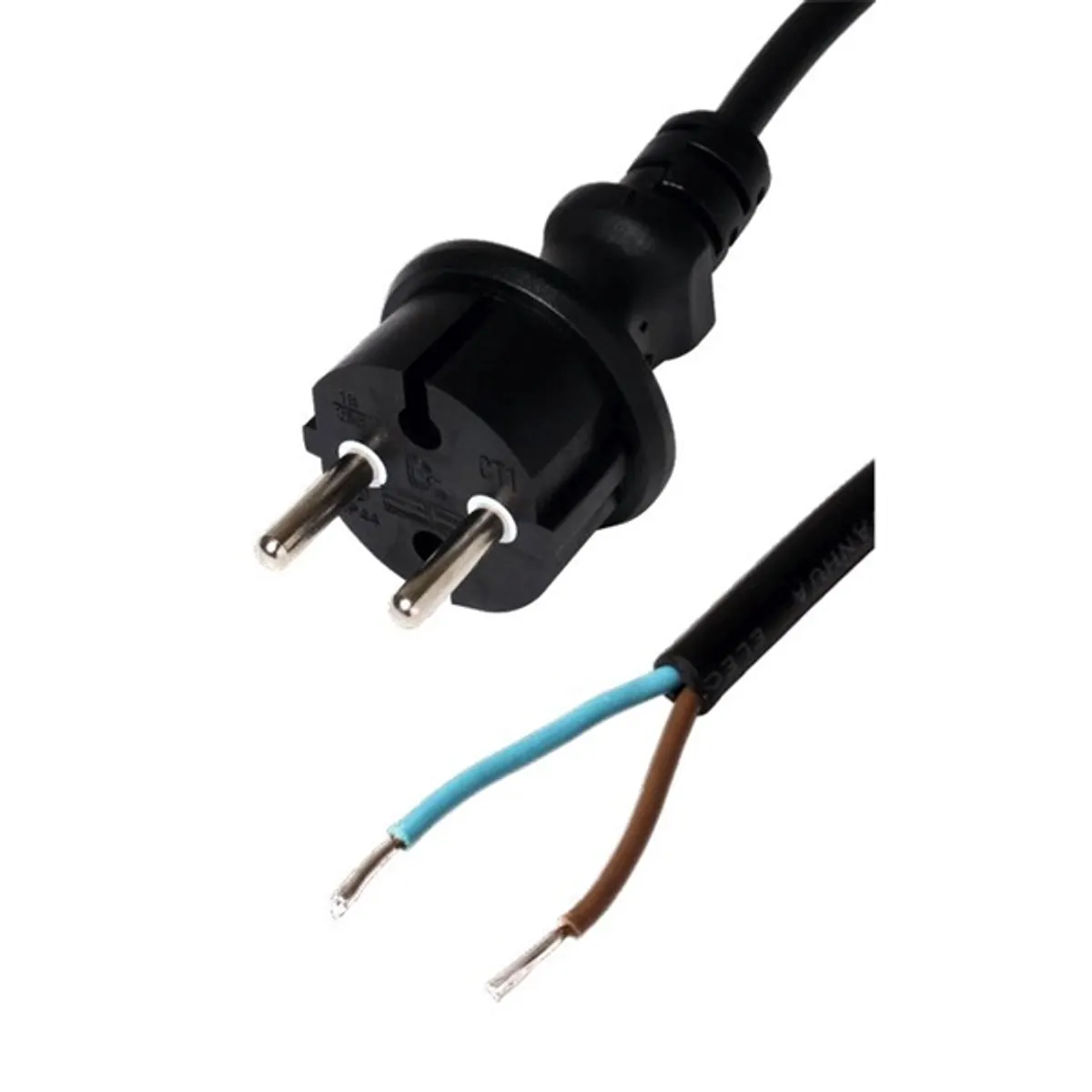 Somogyi N 10-5-1,0 5 m tápkábel 2x1mm2 H05RN-F IP44 fekete #1