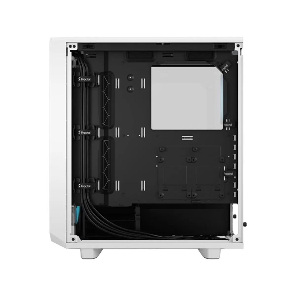 Fractal Design FD-C-MES2C-08 Meshify 2 Compact RGB Fehér 3 beépített ventilátor, 7 hely, 2x 3,5" belső hely, 4x 2,5" belső hely, USB 3.0, fejhallgató csatlakozó, mikrofon csatlakozó #8