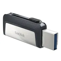 SanDisk 00173339 Dual Drive 128 GB USB 3.0 Type-C és Type-A visszahúzható ezüst fém-műanyag #3