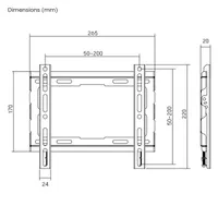 Stansson WM-2343 fali konzol 23"-43" VESA 50x50;75x75;100x100;150x150;200x200 forgatható igen billenthető igen kábelrendező van #6