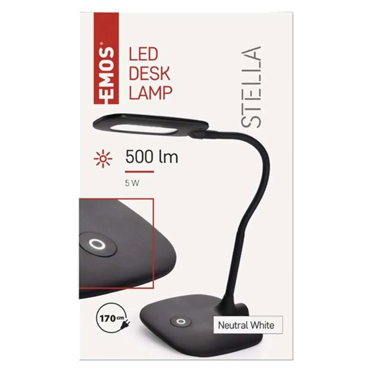 Emos Z7602B Stella LED asztali lámpa 500 lm 4000K A+ IP20 LED integrált fekete #6
