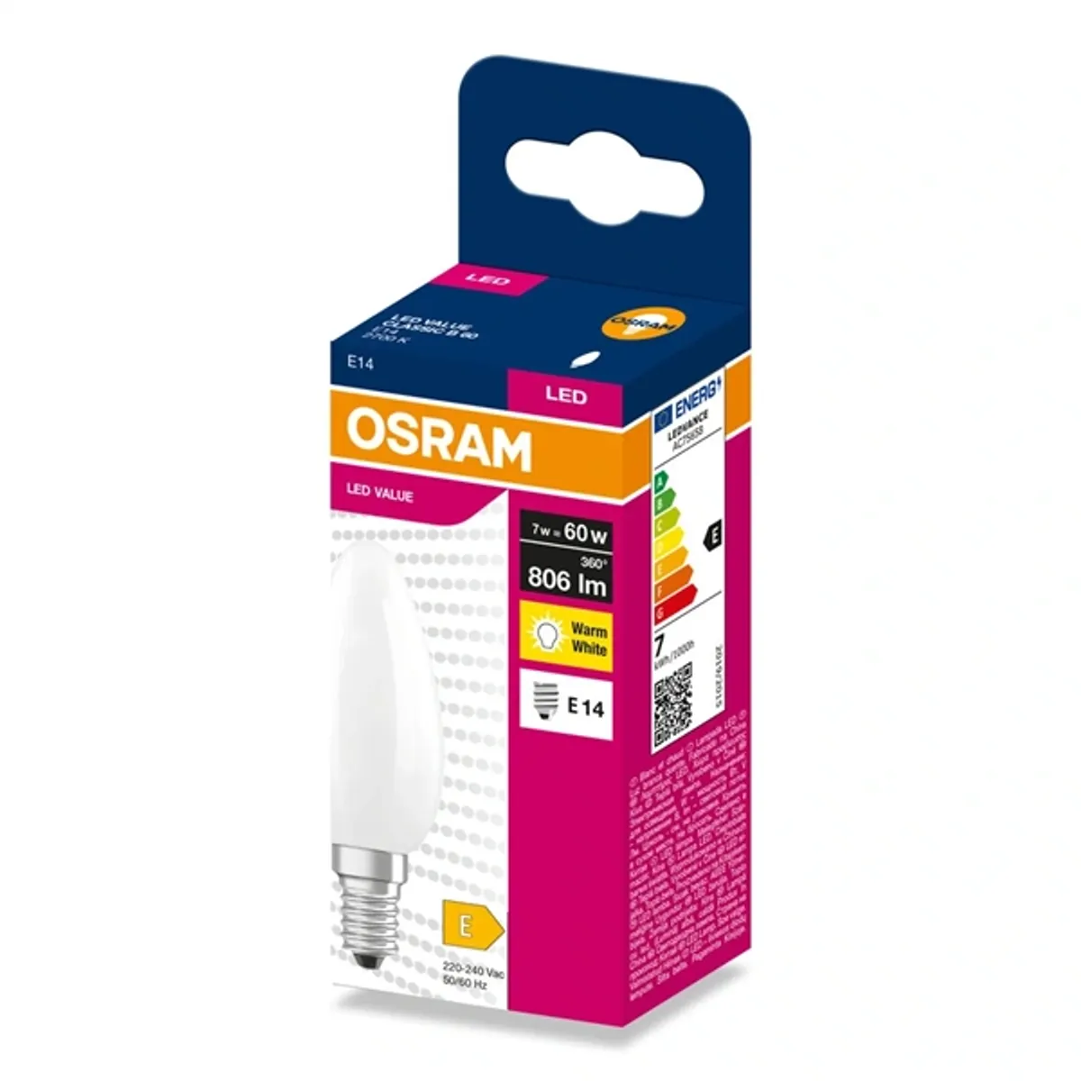 Osram 4099854567667 CLB60 GLFR E14 7W 806 lm 2700K Filament LED fényforrás #2