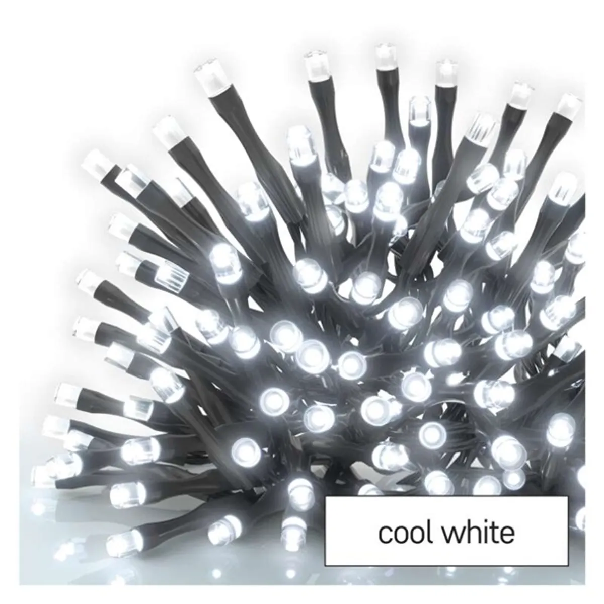 Emos D1AC03 led fényfüzér 10 m, 100 led, ip44, hideg fehér, kültéri és beltéri #1