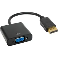 AKYGA AK-AD-36 DisplayPort-VGA adapter Kábel hosszúság: 15 cm, Csatlakozó 1: DisplayPort, Csatlakozó 2: VGA, Aranyozott dugók: Igen