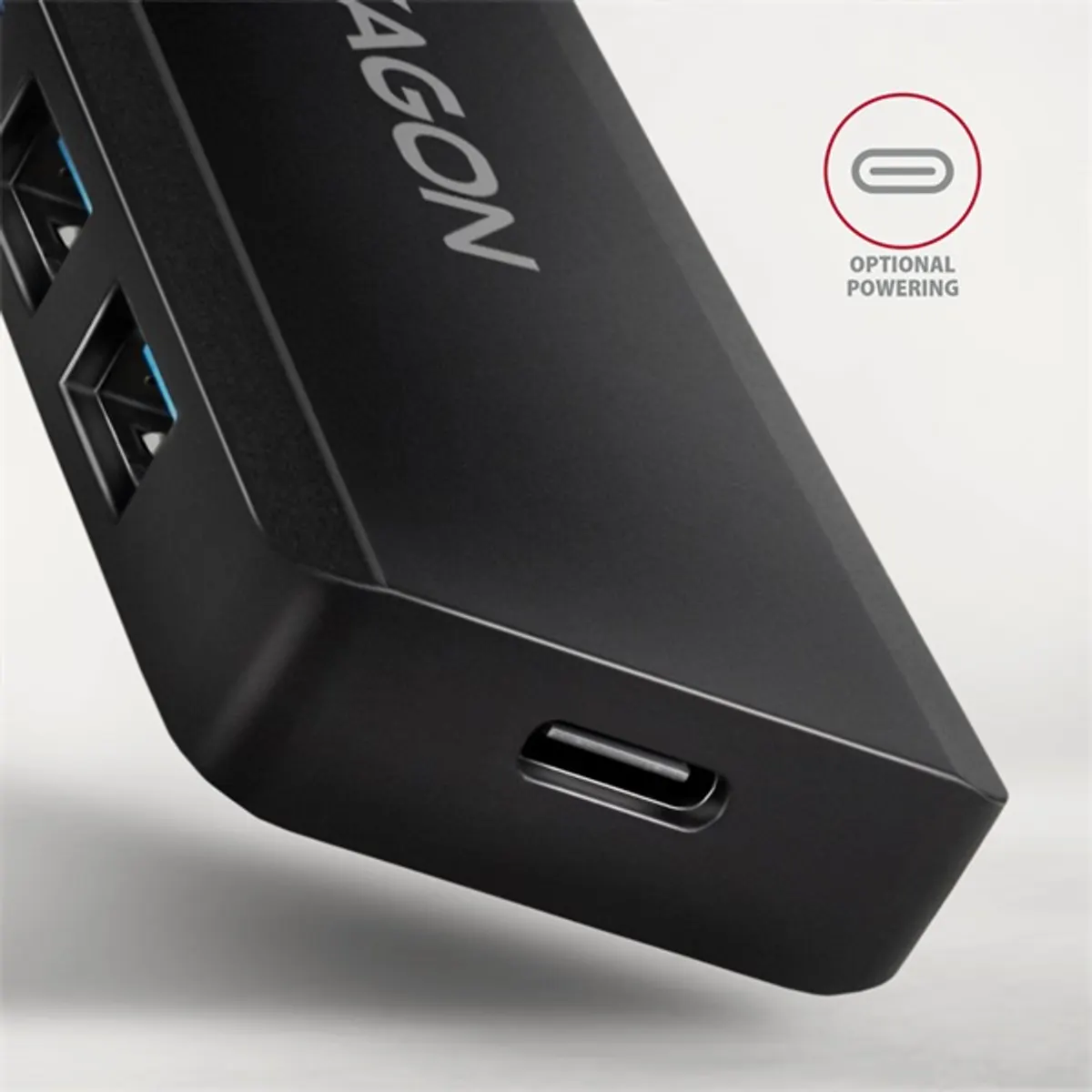 Axagon HUE-C1A USB hub 4-portos USB-A 5Gbps 19 cm kábel #4
