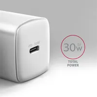 AXAGON ACU-PD30W PD3.0 és QC4 USB-C 30W Fehér #2