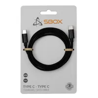 SBOX TYPE-C-1-B Type-C adat- és töltőkábel 1 m fekete 60W #2
