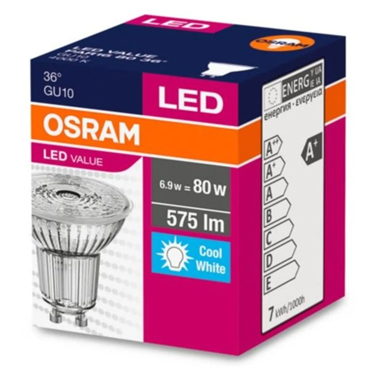 LEDVANCE 4058075096660 LED lámpaizzó GU10 7 W 575 lm 4000 K 36° A+ #2