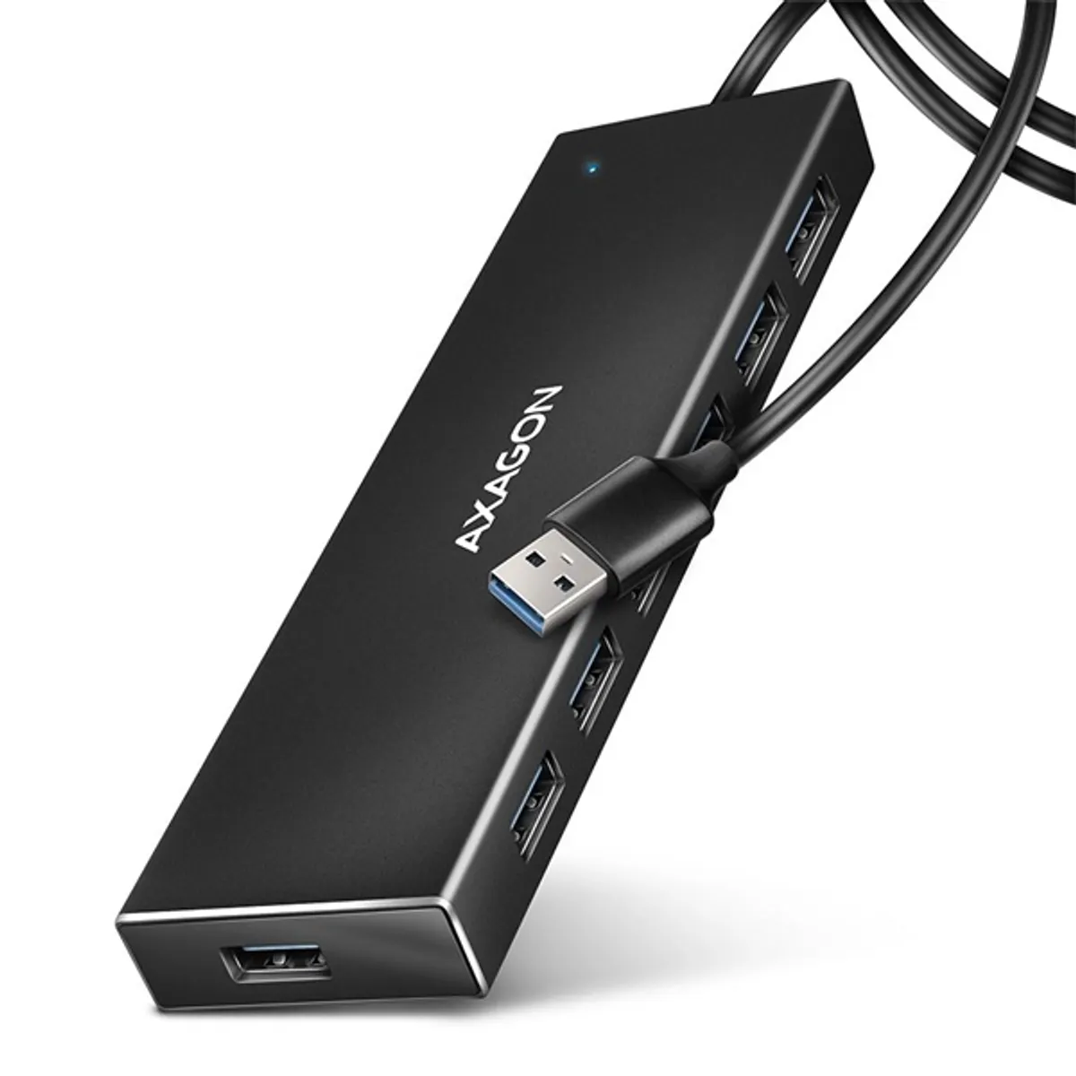 AXAGON HUE-F7A usb hub 6-portos usb 3.0 fekete #1