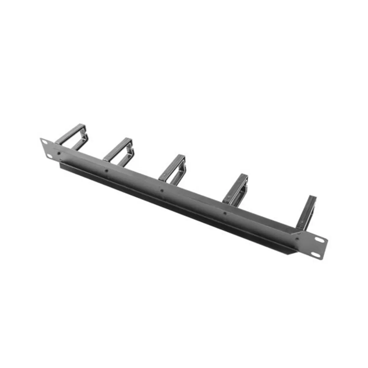 Lanberg AK-1202-B Kábelrendező panel 19" 1U fekete műanyag #2