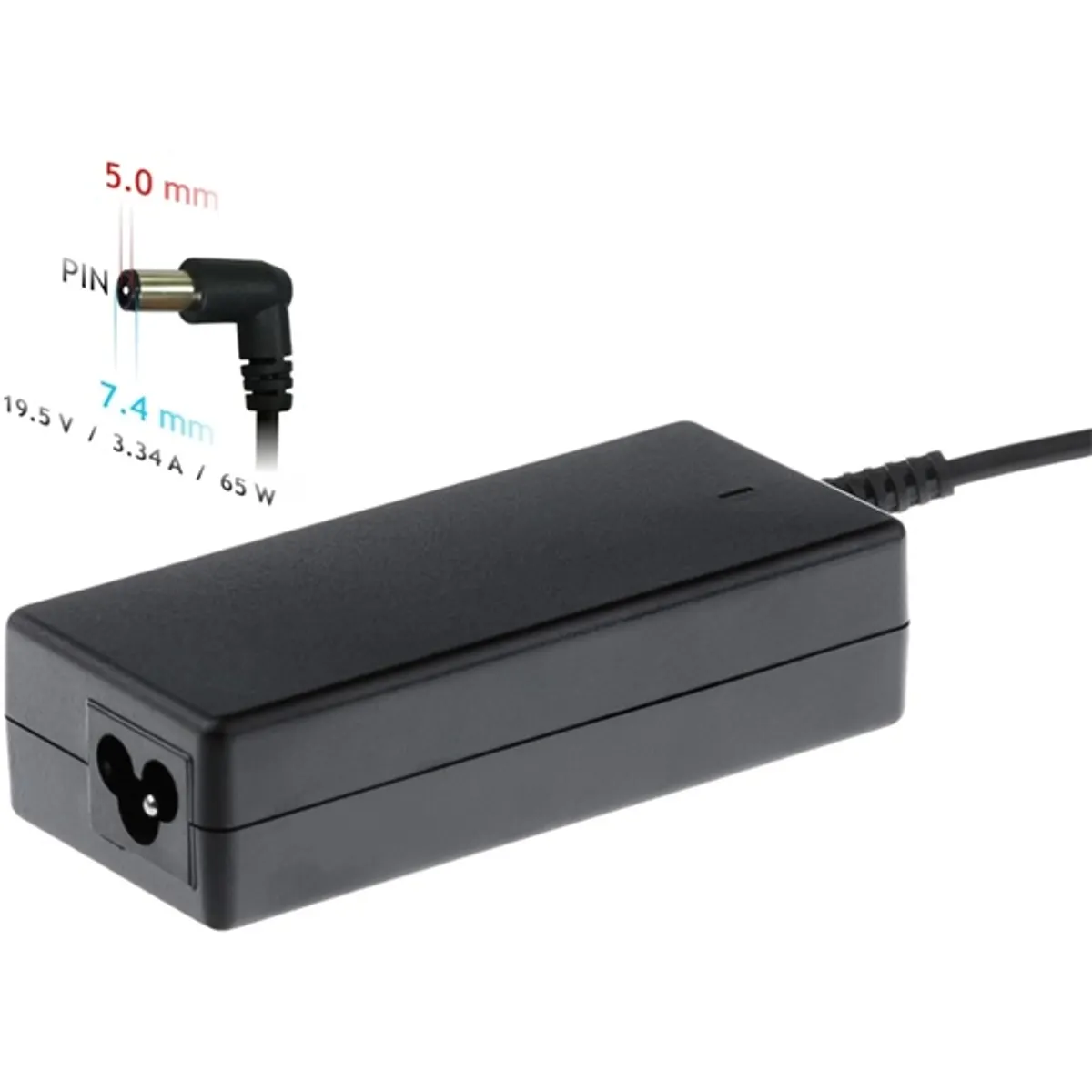 AKYGA AK-ND-05 Notebook hálózati töltő 65W 19.5V 3.34A 7.4x5.0 mm pin 120 cm fekete #2