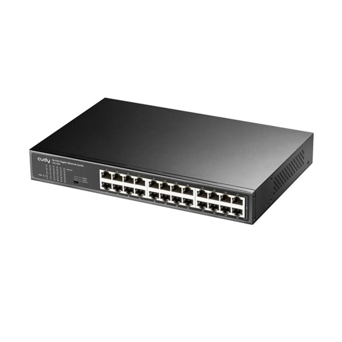CUDY 00225773 GS1024 24-portos gigabit nem menedzselhető switch rackbe-szerelhető fémház fekete #2