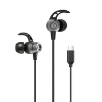 STANSSON HE-105-BL usb-c fülhallgató 2.0 mikrofonos fekete 120 cm kábel 10 mm 16 ohm 105 dB