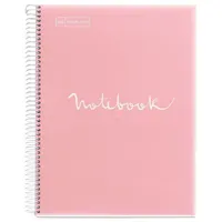 Miquelrius A152265021 Emotions A5 120 lapos vonalas spirálfüzet átlátszó PP borító pink