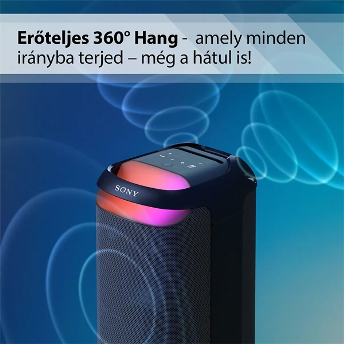 Sony SRSXV800B.CEL SRS-XV800 X-Balanced Bluetooth 360 hangzás Mega Bass IPX4 25 óra LED #3