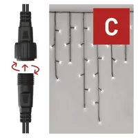 Emos D1CC01 jégcsap fényfüzér 100 led IP44 hideg fehér 2,5 x 0,9 m #2