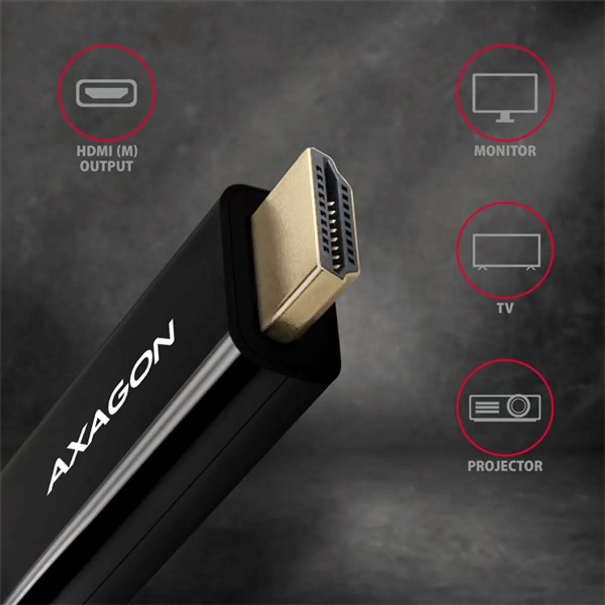 Axagon RVDM-HI14C2 Mini DisplayPort HDMI kábel 1,8 m fekete #3