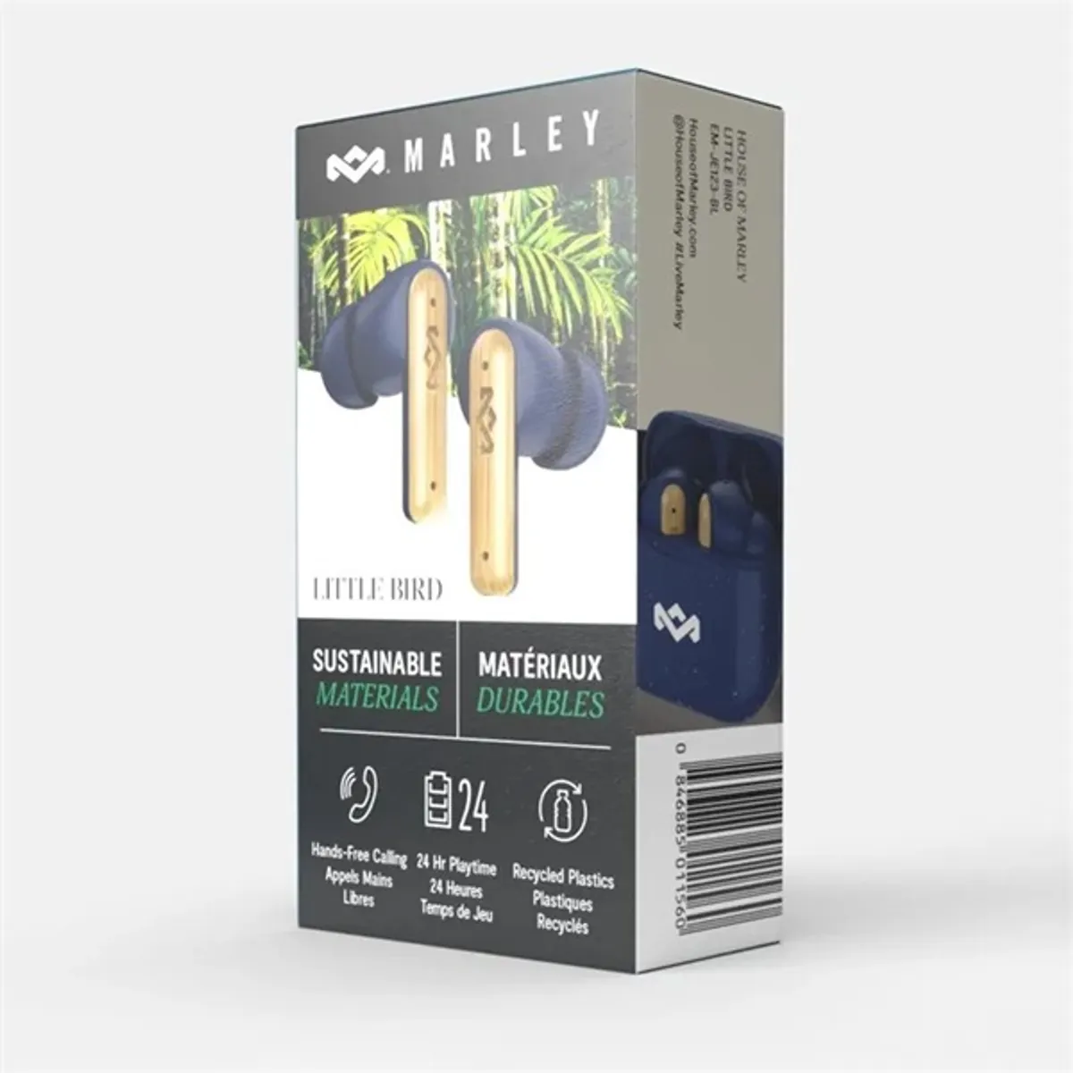 MARLEY EM-JE123-BL Little Bird kék True Wireless fülhallgató Bluetooth USB-C IPX4 6 óra 10 mm meghajtó 16 ohm 102 dB #3