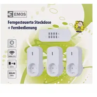 EMOS P0069 3db-os távirányítható hálózati aljzat schuko IP20 fehér 230V 1000W 433,92 MHz #3