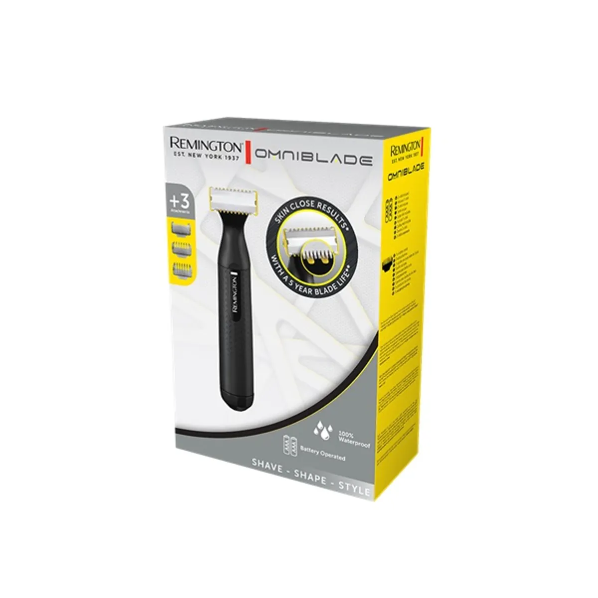 Remington 43281560100 Omniblade Standard arcszőrzet igazító 0,15-5 mm 3 fésű 2xAAA vezeték nélküli 30 perc rozsdamentes acél #4